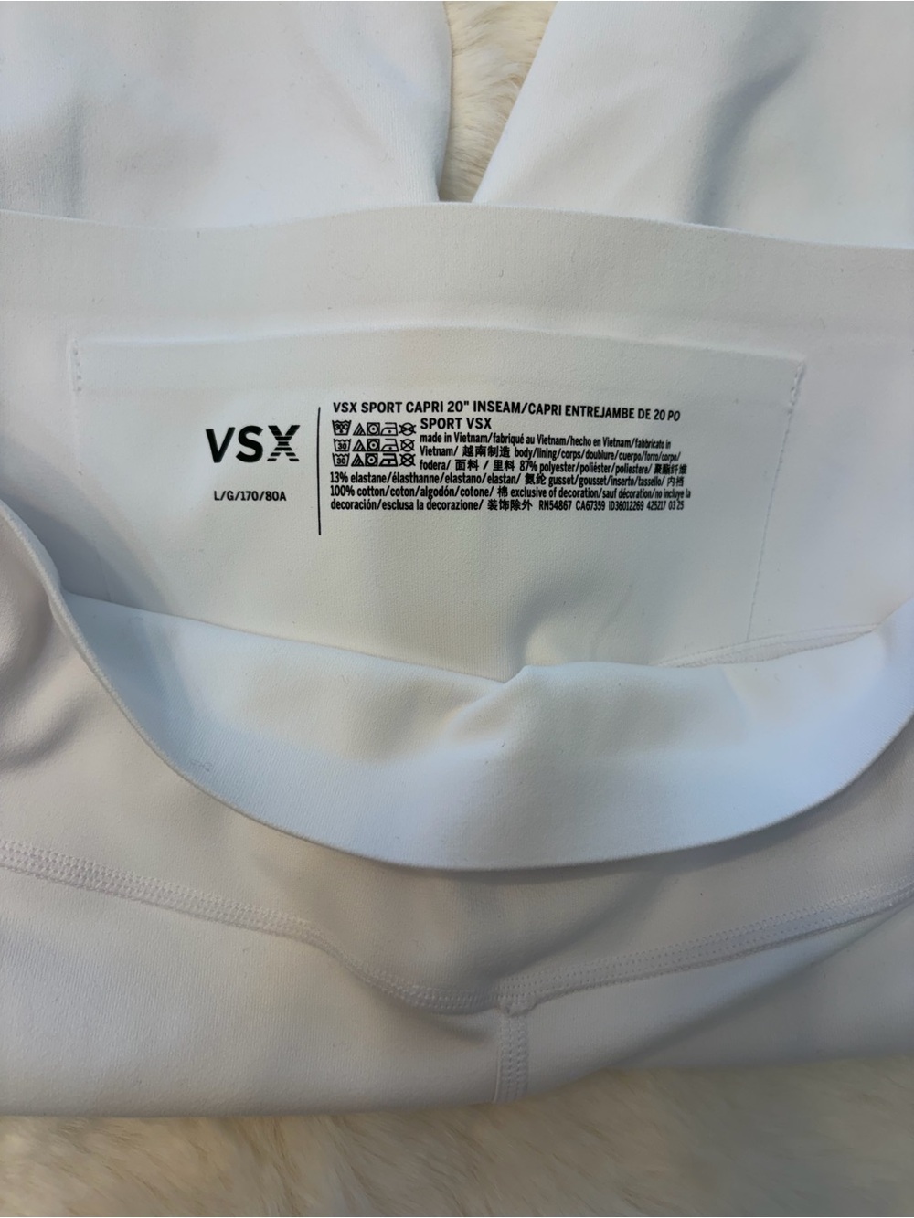VSX Sport White Capri 20" Inseam Leggings - Picture 5 of 6